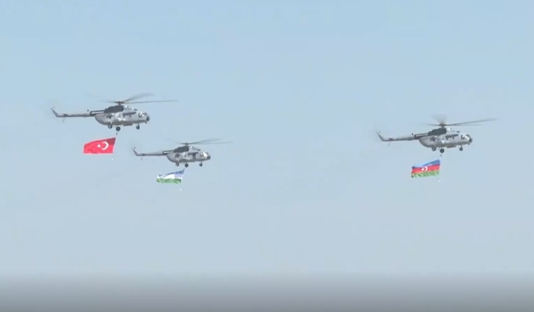 Azerbaycan'daki Birliğin Gücü Tatbikatında Meskun Mahal Eğitimleri İcra Edildi