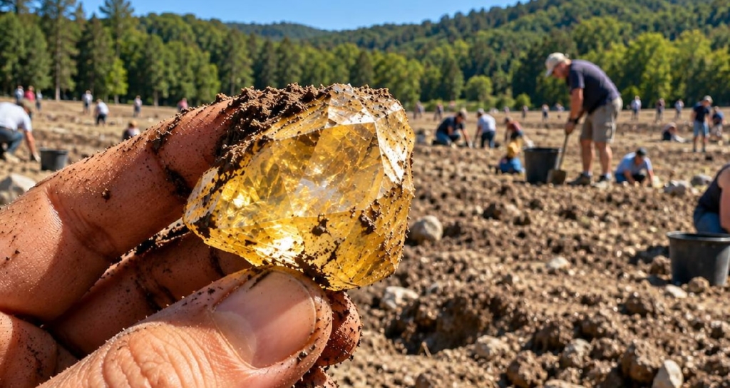 ABD'deki Crater of Diamonds Parkı'nda 40 Karatı Aşan Elmaslar Bulundu