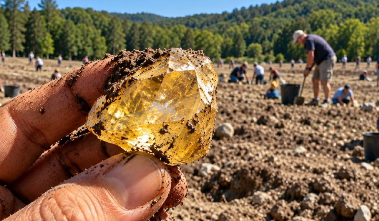ABD'deki Crater of Diamonds Parkı'nda 40 Karatı Aşan Elmaslar Bulundu